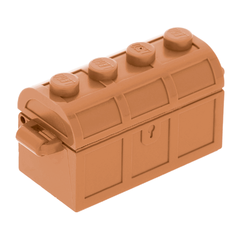 Емкость 2шт Lego Treasure Chest Bott Lid 2 x 4 x 2 4738ac01 4739a 6102984 6102983 6167286 6254218 Medium Nougat Б/У - Retromagaz