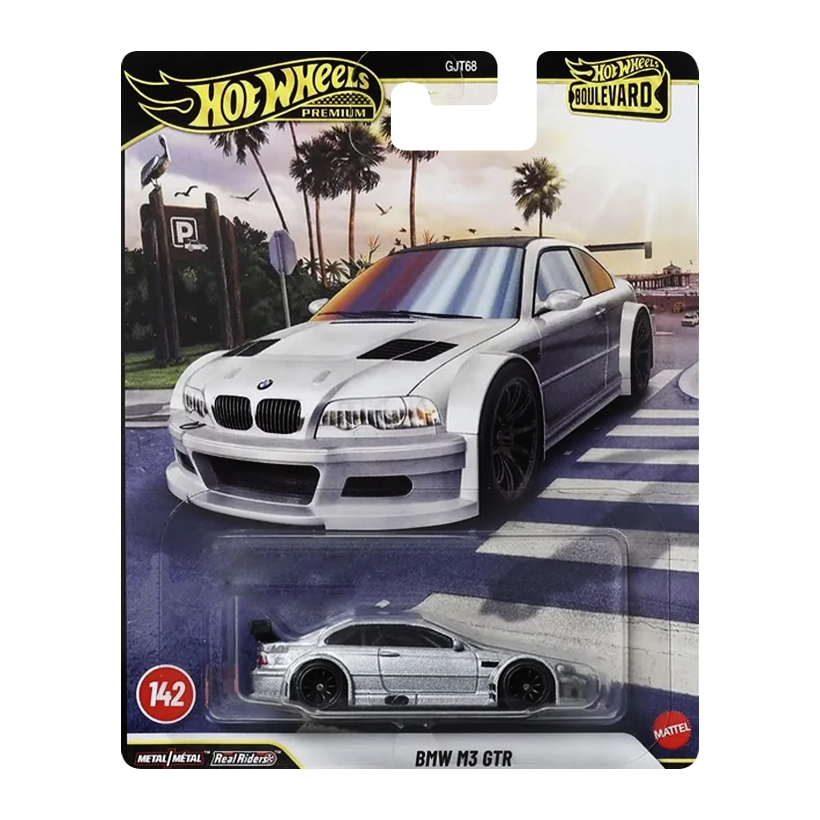 Машинка Premium Hot Wheels BMW M3 GTR Boulevard 1:64 JHW30 Silver - Retromagaz