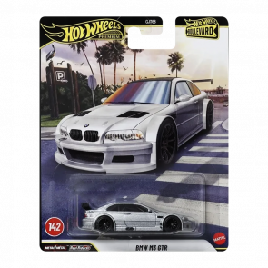 Машинка Premium Hot Wheels BMW M3 GTR Boulevard 1:64 JHW30 Silver - Retromagaz