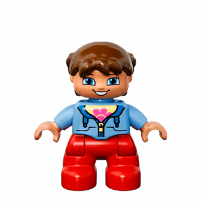 Фігурка Lego Red Legs Medium Blue Jacket Duplo Girl 47205pb030 Б/У