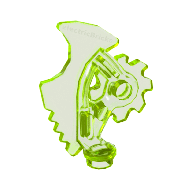 Оружие 2шт Lego Топор Techno-Blade 15621 6153803 Trans-Neon Green Б/У - Retromagaz