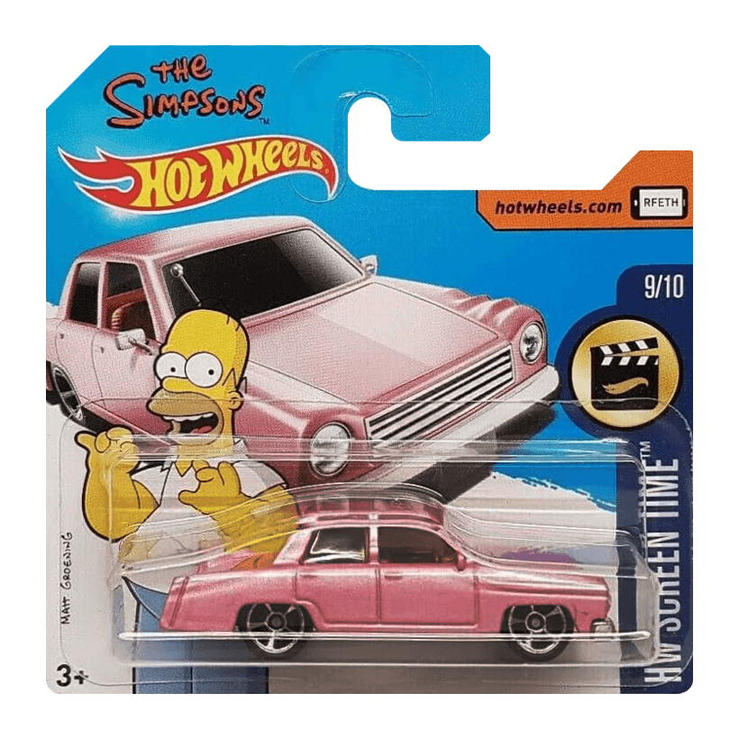 Машинка Базова Hot Wheels The Simpsons Family Car Screen Time 1:64 DTX37 Pink - Retromagaz