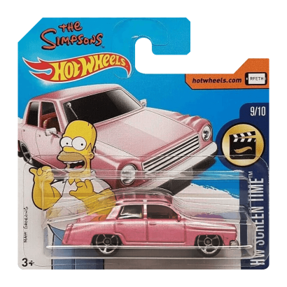 Машинка Базовая Hot Wheels The Simpsons Family Car Screen Time 1:64 DTX37 Pink - Retromagaz