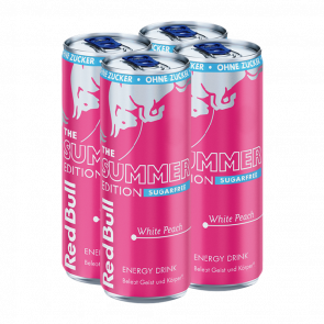 Набор Напиток Энергетический 4шт Red Bull Summer Edition White Peach Sugar Free 250ml
