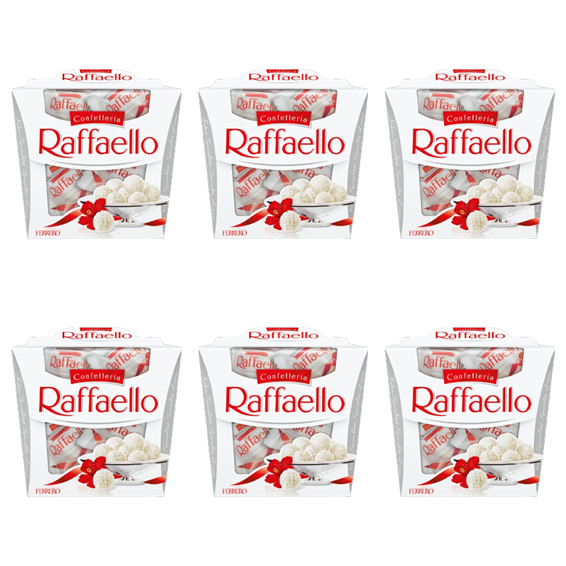 Набор Конфеты 6шт Ferrero Rocher Raffaello 150g - Retromagaz