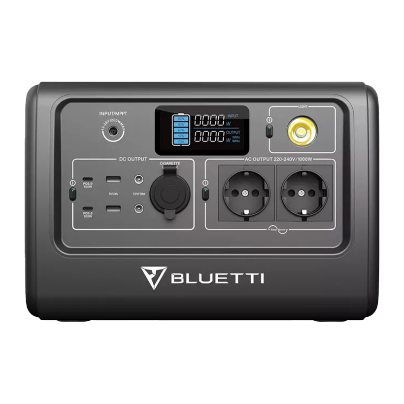Зарядний Пристрій Bluetti PowerOak EB70 Portable Power Station PB930692 Black 716 WH 1000 W - Retromagaz