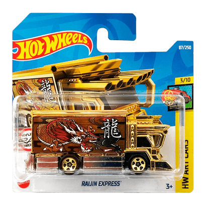 Машинка Базова Hot Wheels Raijin Express Art Cars 1:64 HCX59 Gold - Retromagaz