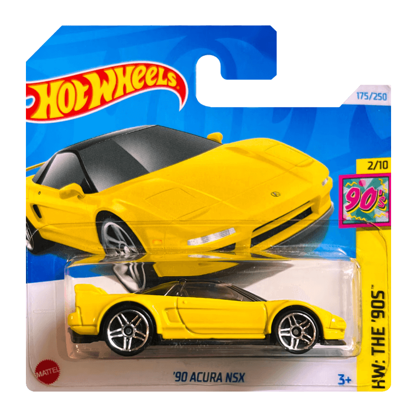 Машинка Базова Hot Wheels '90 Acura NSX The `90S 1:64 HTB04 Yellow - Retromagaz