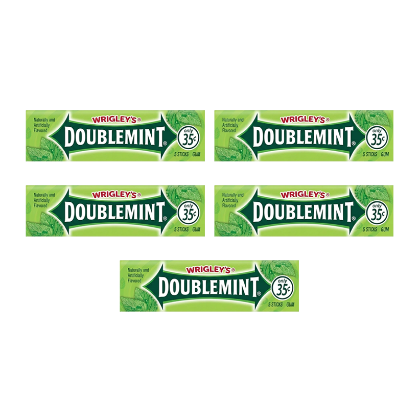 Набір Жувальна Гумка 5шт Wrigley’s Doublemint 5 Sticks - Retromagaz