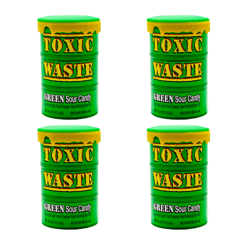 Набір Цукерки 4шт Toxic Waste Green Sour Candy 42g - Retromagaz