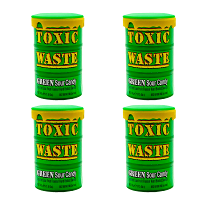 Набір Цукерки 4шт Toxic Waste Green Sour Candy 42g - Retromagaz