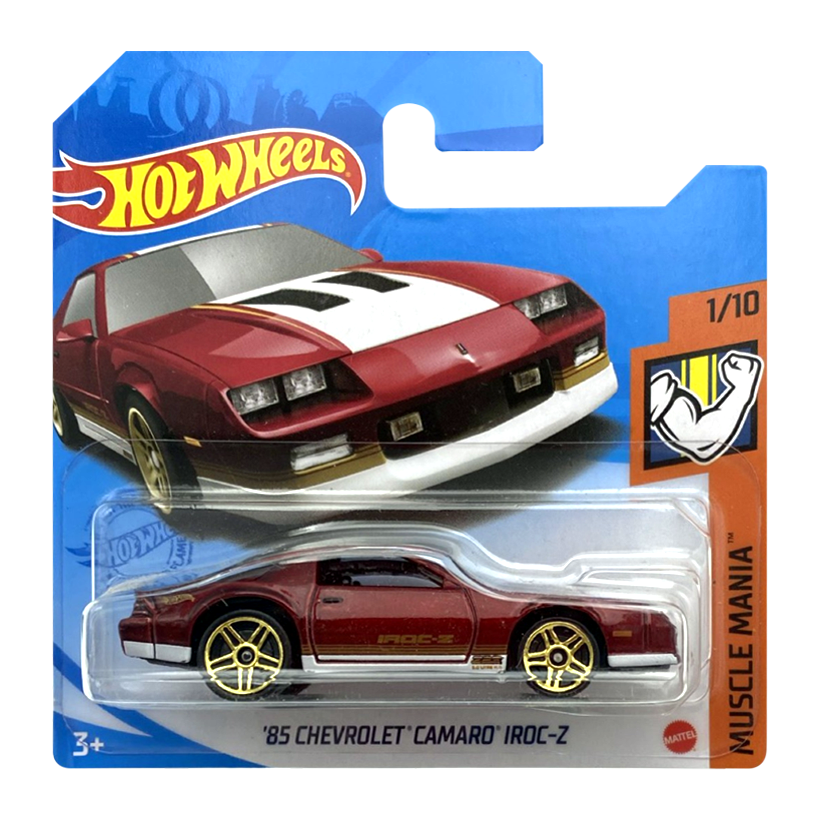 Машинка Базовая Hot Wheels '85 Chevrolet Camaro Iroc-Z Muscle Mania 1:64 GTB40 Red - Retromagaz