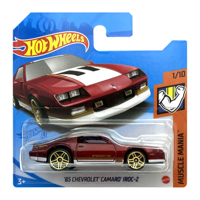 Машинка Базова Hot Wheels '85 Chevrolet Camaro Iroc-Z Muscle Mania 1:64 GTB40 Red - Retromagaz