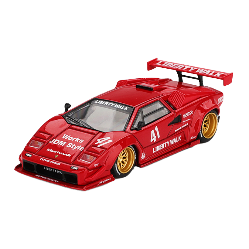 Машинка Premium MINI GT Lamborghini Countach LB-WORKS 1:64 MGT01100 Red - Retromagaz