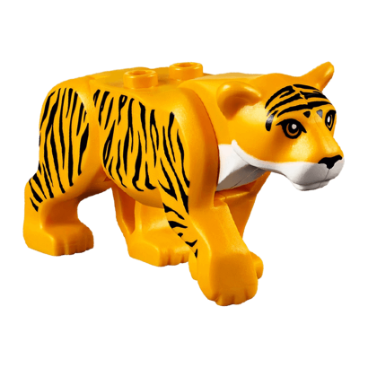 Фигурка Lego Animals Земля Tiger with White Muzzle and Black Nose and Stripes bb0787c01pb03 1 6193877 Bright Light Orange Б/У Нормальный - Retromagaz