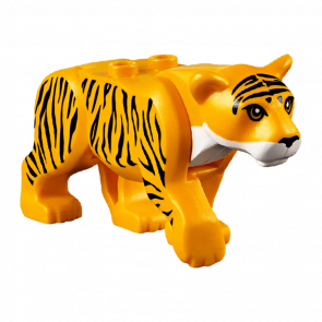 Фигурка Lego Animals Земля Tiger with White Muzzle and Black Nose and Stripes bb0787c01pb03 1 6193877 Bright Light Orange Б/У Нормальный