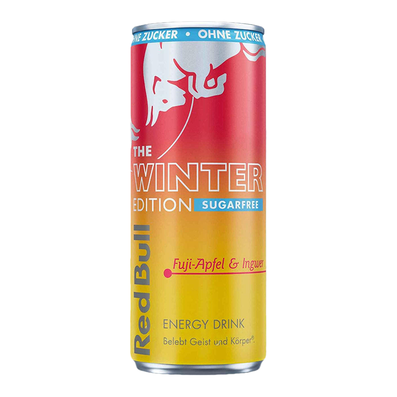 Напій Енергетичний Red Bull Winter Edition Fuji Apple & Ginger Без Цукру 250ml - Retromagaz