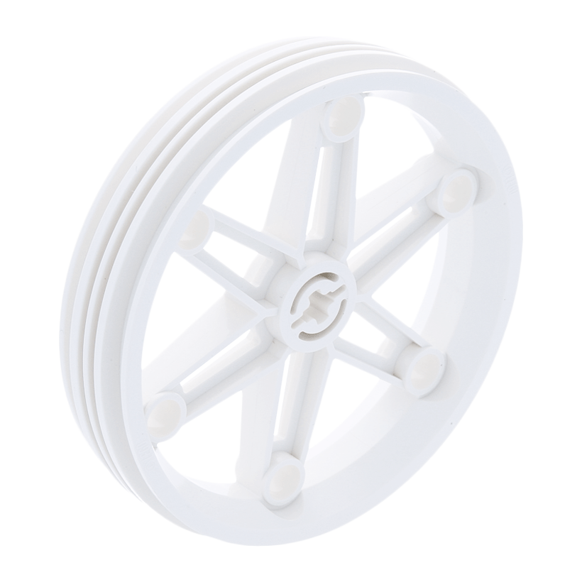 Колесо Lego Диск Motorcycle 61.6mm D. x 13.6mm 2903 290301 White Б/У - Retromagaz