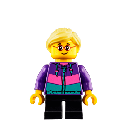 Фігурка Lego 973pb3163 Hiker Girl Child Dark Purple Jacket City Recreation cty0908 Б/У - Retromagaz