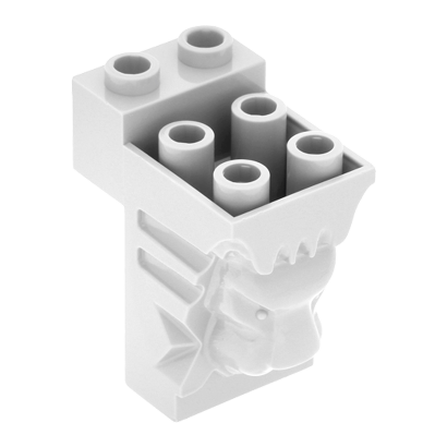 Кубик Lego Lion Head Модифікована 2 x 3 x 3 30274 4226220 6021658 6146972 Light Bluish Grey Б/У - Retromagaz