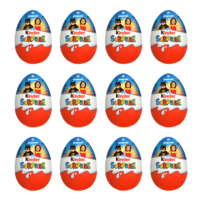 Набір Шоколадне Яйце 12шт Kinder Surprise DC x Playmobil 20g - Retromagaz