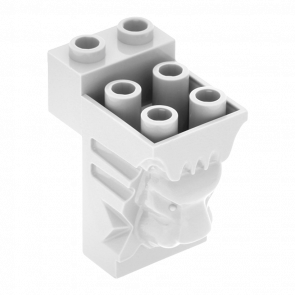 Кубик Lego Модифицированная 2 x 3 x 3 Lion Head 30274 4226220 6021658 6146972 Light Bluish Grey 1шт Б/У Хороший - Retromagaz