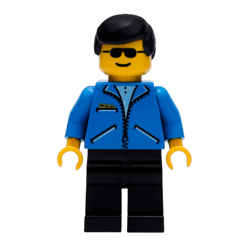 Фігурка Lego People 973pb0100 Jacket Blue Black Legs City jbl004 Б/У - Retromagaz