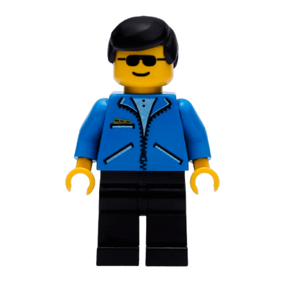 Фигурка Lego 973pb0100 Jacket Blue Black Legs City People jbl004 Б/У - Retromagaz