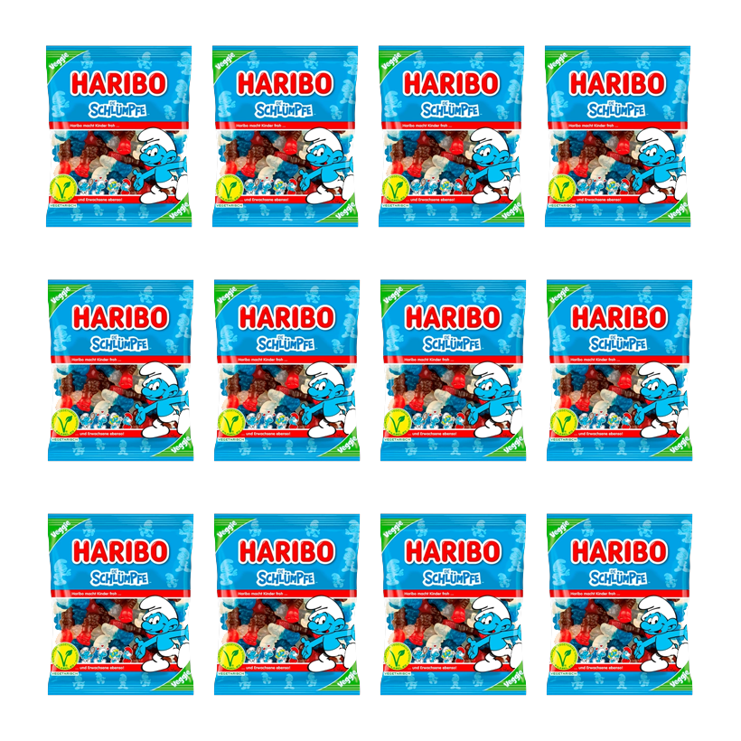 Набор Конфеты Жевательные 12шт Haribo Smurfs 175g - Retromagaz