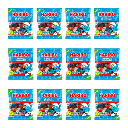 Набор Конфеты Жевательные 12шт Haribo Smurfs 175g - Retromagaz