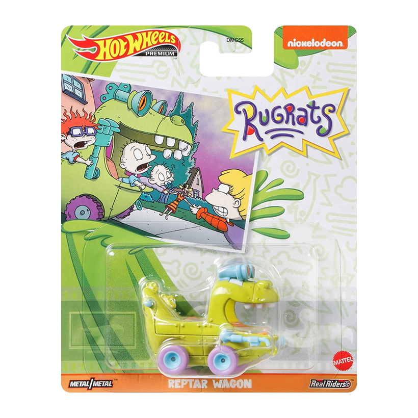 Машинка Premium Hot Wheels Rugrats Reptar Wagon Rep. Entertainment 1:64 GRL61 Green - Retromagaz