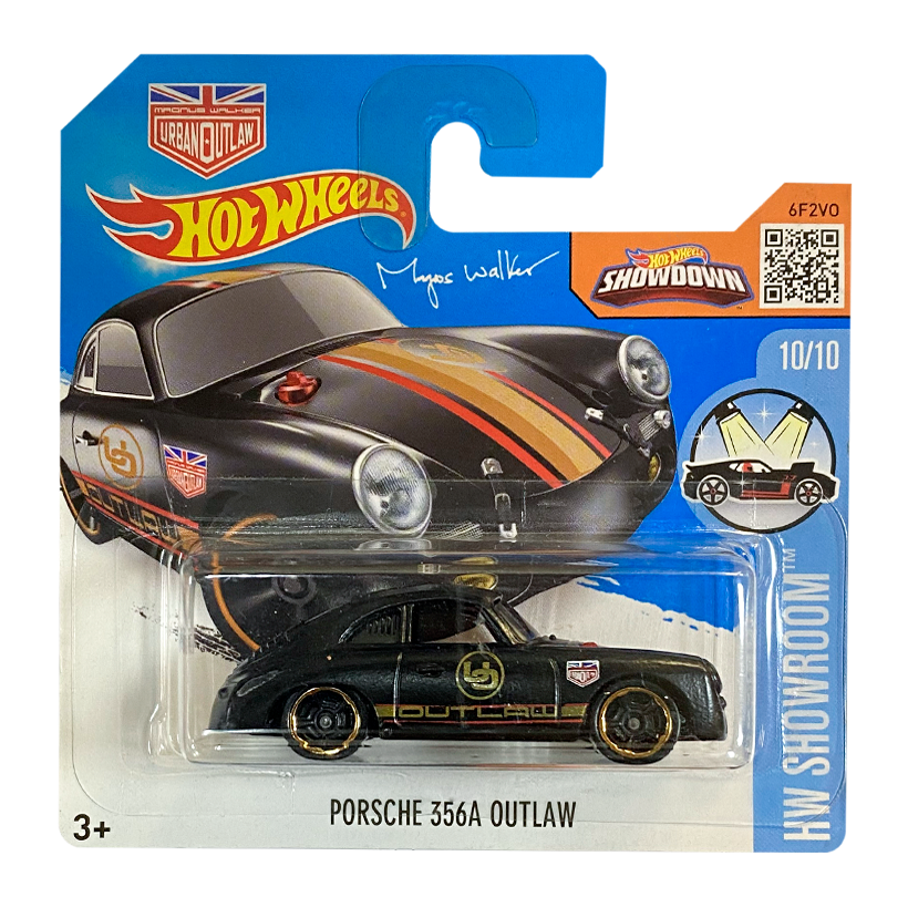 Машинка Базовая Hot Wheels Porsche Porsche 356A Outlaw Magnus Walker Showroom 1:64 DHP11 Black - Retromagaz