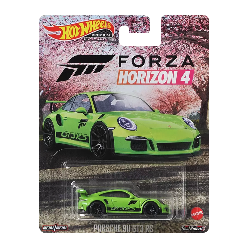 Машинка Premium Hot Wheels Porsche Porsche 911 GT3 RS 4 Forza Horizon 1:64 GRL77 Green - Retromagaz