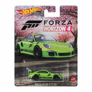 Машинка Premium Hot Wheels Porsche 911 GT3 RS 4 Forza Horizon 1:64 GRL77 Green - Retromagaz