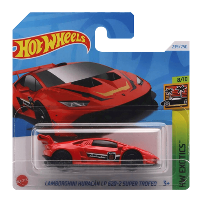 Машинка Базовая Hot Wheels Lamborghini Huracán LP 620-2 Super Trofeo Exotics 1:64 HTC25 Red - Retromagaz