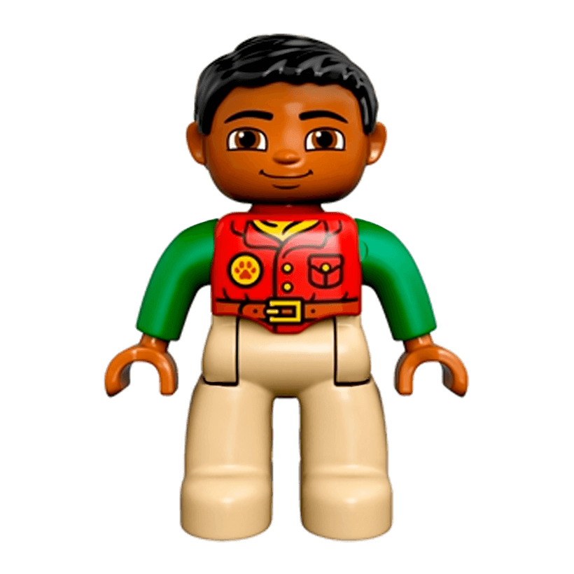 Фигурка Lego Boy Tan Legs Red Shirt Duplo 47394pb216 Б/У - Retromagaz
