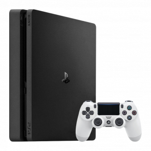 Консоль Sony PlayStation 4 Slim 500GB Black Б/У Хороший + Геймпад Бездротовий Sony PlayStation 4 DualShock 4 Version 2 White Б/У Хороший