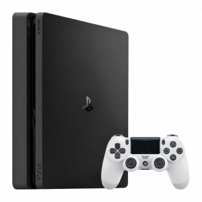 Консоль Sony PlayStation 4 Slim 500GB Black Б/У Хороший + Геймпад Бездротовий Sony PlayStation 4 DualShock 4 Version 2 White Б/У Хороший