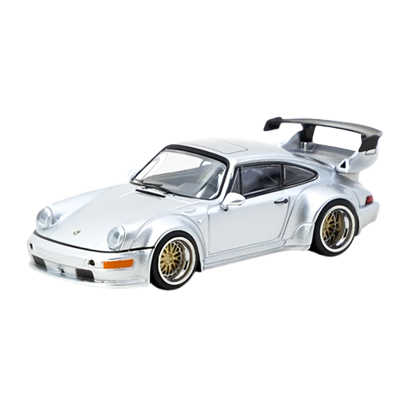 Машинка Premium Tarmac Works Porsche Porsche RWB 964 1:64 T64-037-SL Silver - Retromagaz