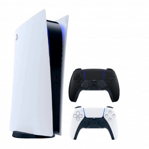 Набір Консоль Sony PlayStation 5 Digital Edition 825GB (9907381) White Новий  + Геймпад Бездротовий DualSense Midnight Black - Retromagaz