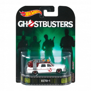 Машинка Premium Hot Wheels Ecto-1 Ghostbusters Rep. Entertainment 1:64 DWJ72 White - Retromagaz