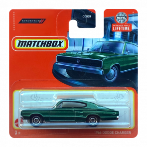Машинка Велике Місто Matchbox 1966 Dodge Charger Showroom HVN82 Dark Green Новий - Retromagaz
