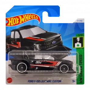 Машинка Базова Hot Wheels Ford F-150 Lightning Custom Green Speed 1:64 HTD01 Black