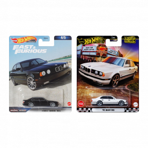 Набор Машинка Premium Hot Wheels 1991 BMW M5 Boulevard 1:64 JBL24 White  + Black - Retromagaz