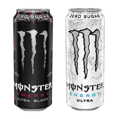 Набор Монохром (Напиток Энергетический Monster Energy Ultra Black + Ultra White) - Retromagaz