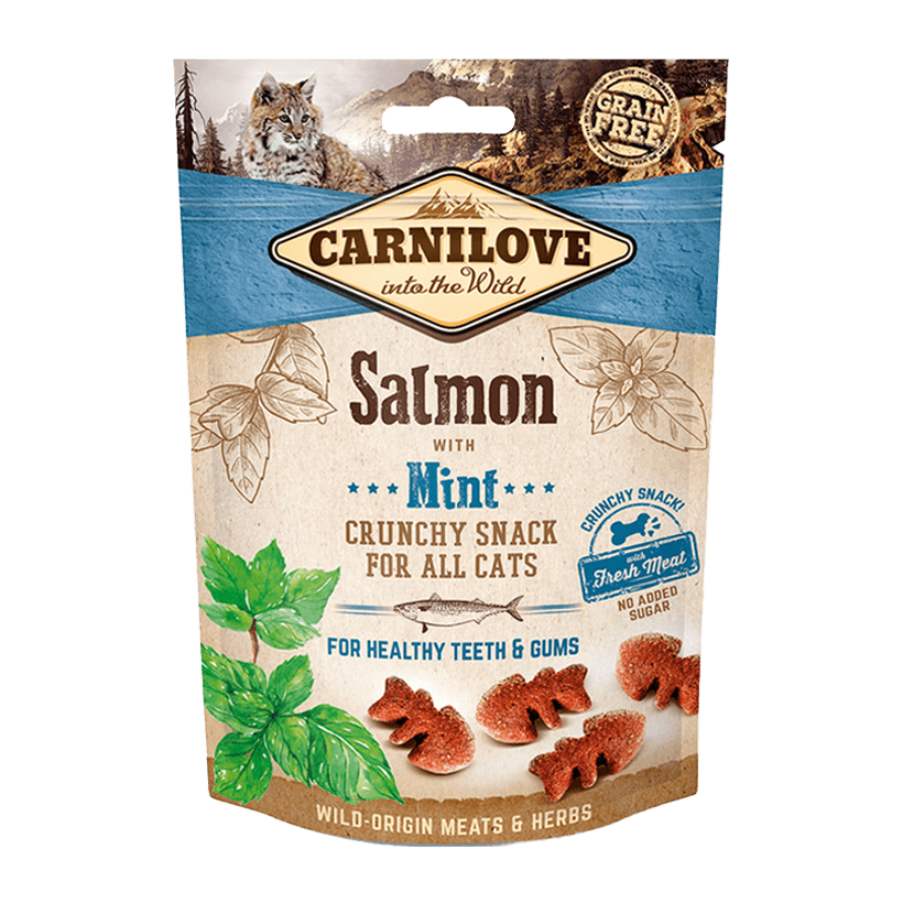 Ласощі для Котів Carnilove Crunchy Snack Salmon with Mint 50g - Retromagaz