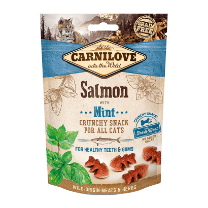 Ласощі для Котів Carnilove Crunchy Snack Salmon with Mint 50g - Retromagaz