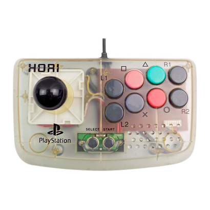 Геймпад Проводной Hori PlayStation 1 Arcade Compact Joystick HPS-29 Clear White 1.5m Б/У - Retromagaz