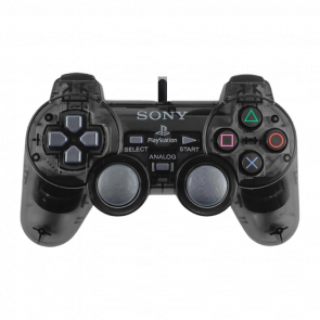 Геймпад Дротовий Sony PlayStation 1 SCPH-1200 DualShock Smoke Clear Grey 2m Б/У - Retromagaz