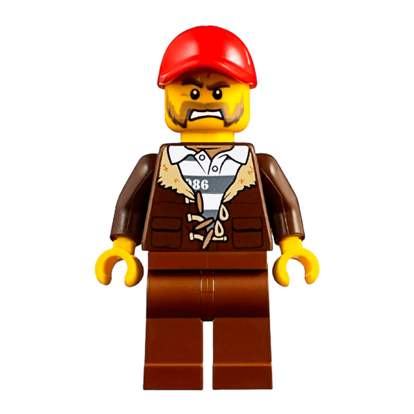 Фігурка Lego Police 973pb2919 Crook Male Lined Jacke City cty0834 Б/У - Retromagaz